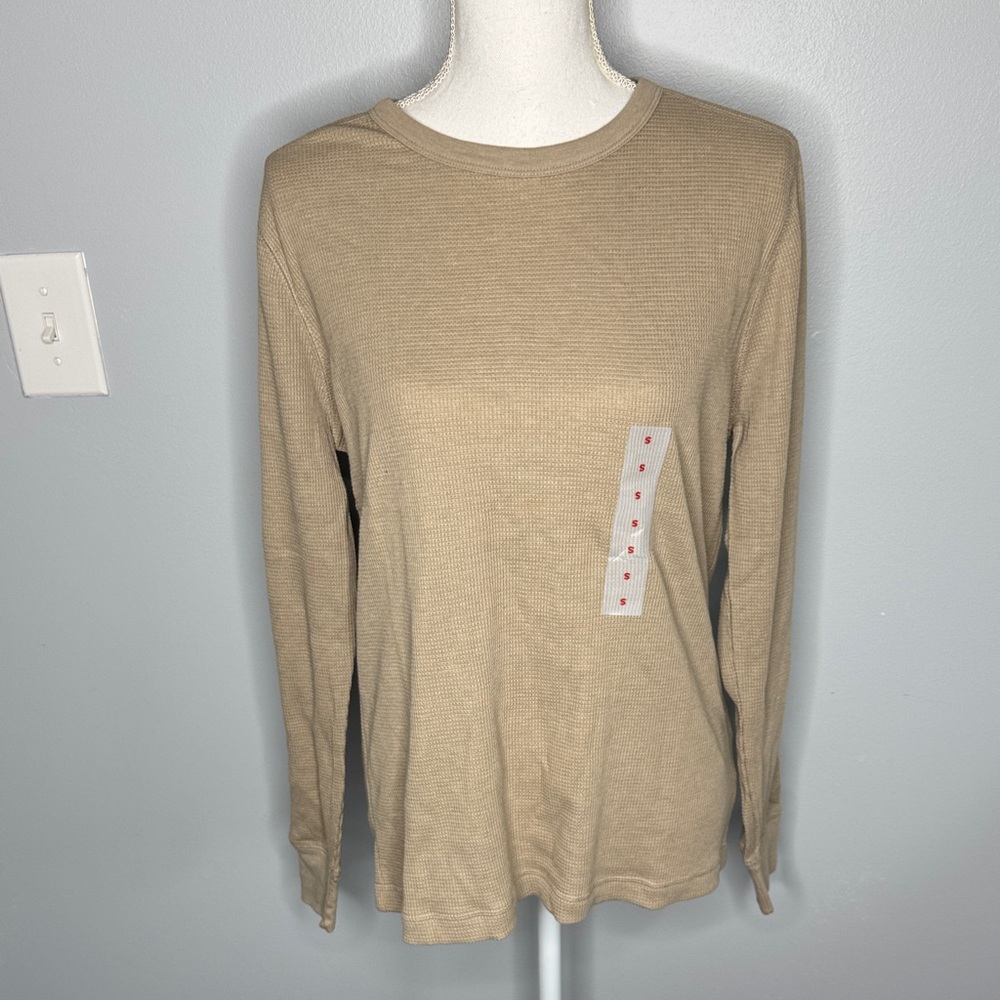 NWT Old Navy Tan Long Sleeve thermal size small